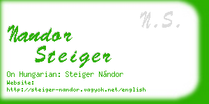 nandor steiger business card